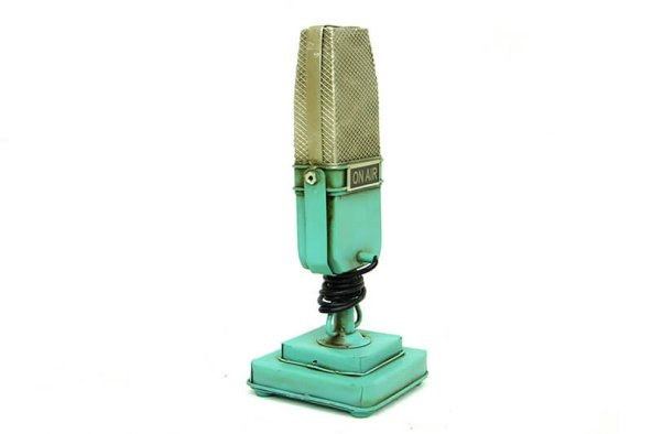 Dekoratif Metal Mikrofon - 2