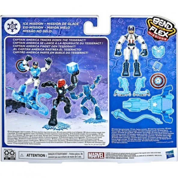 Hasbro F5868 Avengers Bend Flex Captain America Buz Görevi - 3