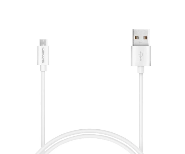 Concord C-321 2.1A 100cm (Micro) Data ve Şarj Kablosu - Beyaz - 2