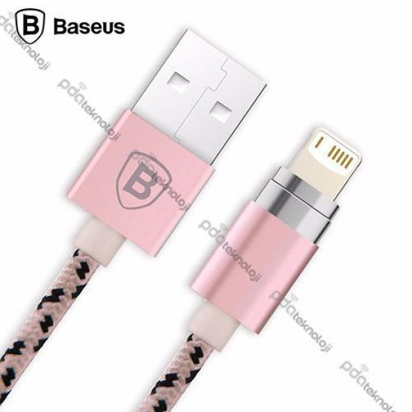 Baseus Insnap Series Lightning Manyetik USB Kablo - Rose Gold CALIGHTNG-LF0R