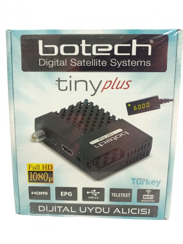 Botech TinyPlus Full Hd Wifi Destekli Dijital Uydu Alıcısı