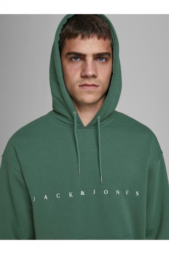 JACK JONES Erkek Kapüşonlu Sweatshirt 12176864 - 4