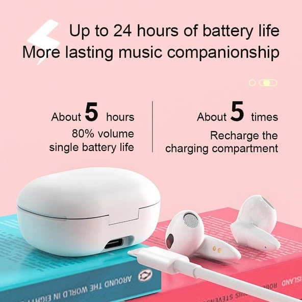 G30 Profesyonel Oyuncu Kulaklığı Kablosuz Kulakiçi Rgb Işıklı Çift Mikrofonlu 3 Modlu Bluetooth 5.2 Beyaz - 3
