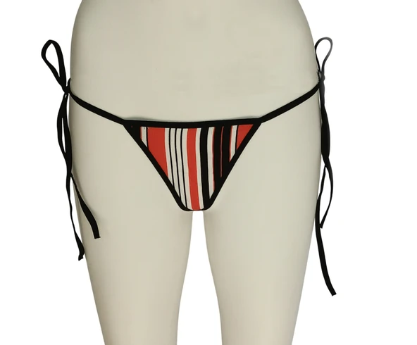 ASM1048 Kadın Renkli Pijama Desenli Nostalji String