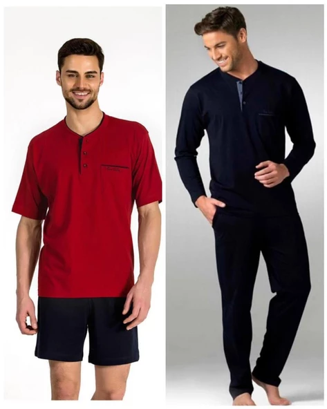 BirolGaye Cevher 4 Lü Erkek Çeyizlik Pijama Takımı - 3