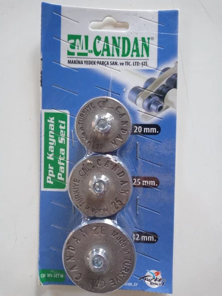 Candan Kaynak Paftası 3 lü Set (20mm-25mm-32mm) Mavi Teflon