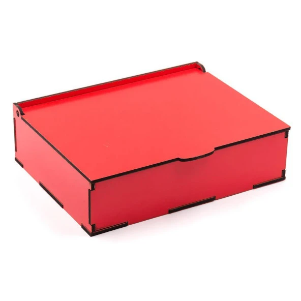 Sevdiklerinize Özel Kırmızı Ahşap Hediye Kutusunda 4 Adet Eti Karam Gurme Bitter Çikolatalı ( İyi ki Varsın Yazılı ) - Resim 5