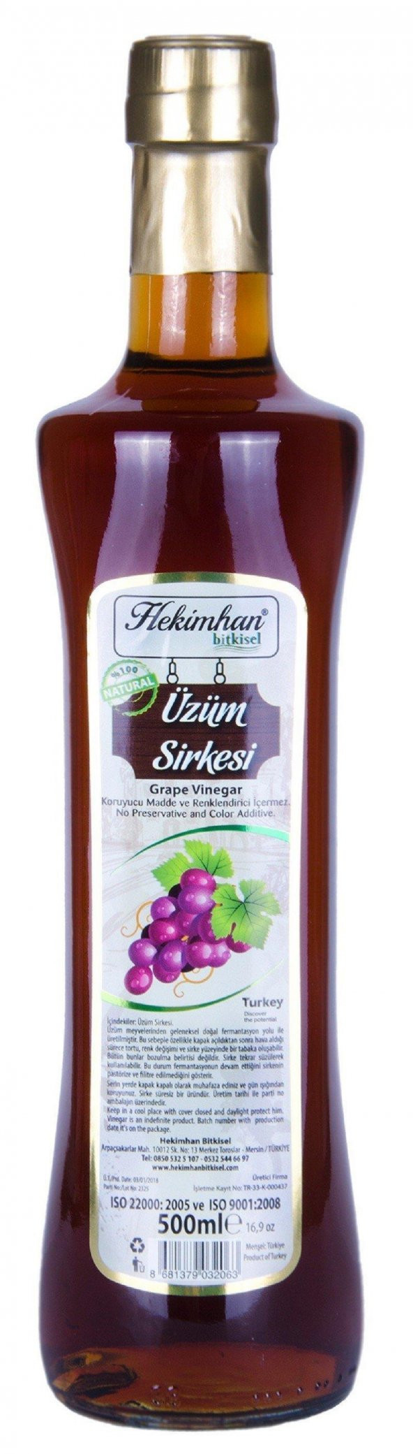 Hekimhan Üzüm Sirkesi - 500 ml