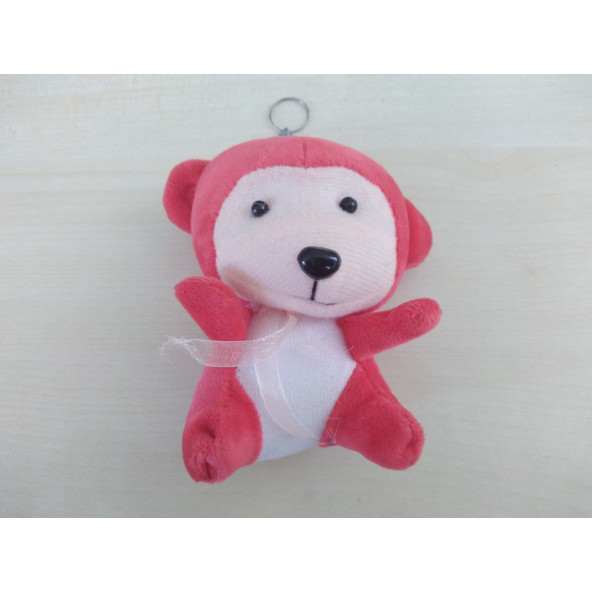 KÜÇÜK AYICIK AYNA SÜSÜ (13x9cm) KIRMIZI PELUŞ OYUNCAK AYICIK ASMA SÜSÜ, ASKI SÜSÜ
