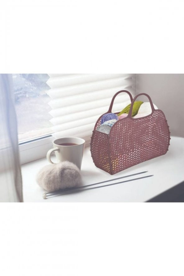 Plastik Plaj Çantası Pembe