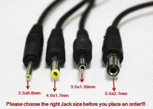 4.0x1.7 mm Erkek DC Jack - 2