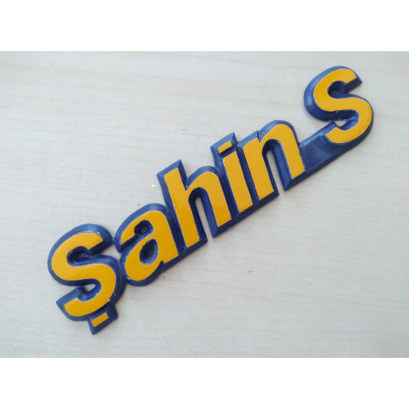 ŞAHİN S YAZISI RENKLİ SARI - ŞAHİN S BAGAJ YAZISI (ŞAHİN S BAGAJ LOGOSU) ürün görseli