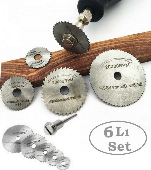 Dremel Matkap Testere Diski 6 Parça Set İnce Kesim Mini Testere Hobi testeresi Matkap Ucu Testeresi