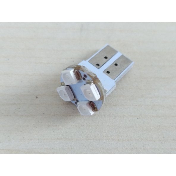 T10 DİPSİZ LED AMPUL (4 ÇİPLİ) KIRMIZI 12V (2ADET FİYATI) T10 GÖSTERGE, PARK, SİNYAL, PLAKA AMPULU - 2