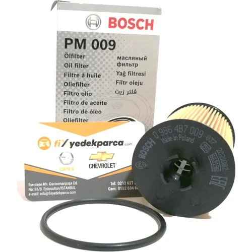 Bosch Opel Meriva B (1.4) Benzinli Yağ Filtresi (Bosch)