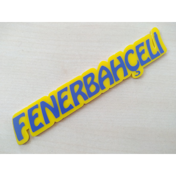 FENERBAHÇELİ YAZISI 11x2,5cm KABARTMA PLASTİK FENERBAHÇELİ ARMASI ürün görseli