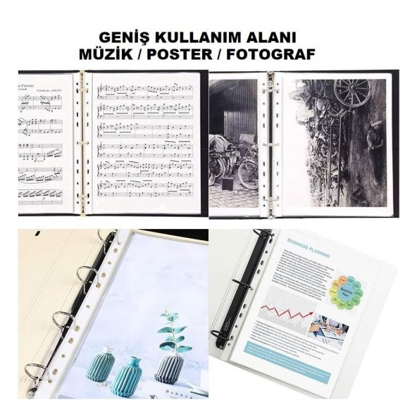 Poşet Dosya 50 Li A-4 Şeffaf Föy Dosya 1 Paket Artlantis Ofis Okul Kenarı Delikli Poşet Dosya 1 Paket - 6
