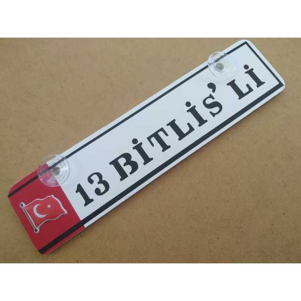 13 BİTLİSLİ DEKOR PLAKA (30x7cm) vantuzlu Pleksi (Dekor Levha) DEKOR PLAKA,BİTLİS 13 PLAKA ürün görseli