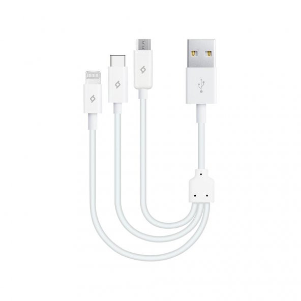 Ttec MiniCable Trio Charge Cable 30 cm Lightning,Micro USB,Type-c