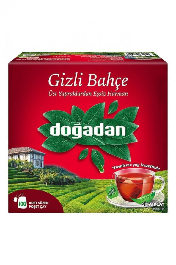 Doğadan Gizli Bahçe 100lü Bardak Poşet Siyah Çay - 2