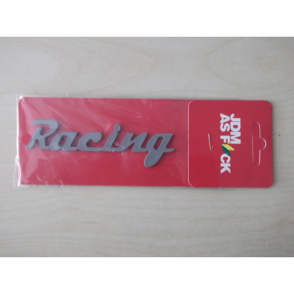 RACİNG LOGOSU 10,5x2cm KABARTMA SPORT ARMA GRİ (RACİNG ARMASI) RACİNG YAZISI