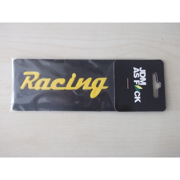 RACİNG LOGOSU 10,5x2cm KABARTMA SPORT ARMA SARI (RACİNG ARMASI) RACİNG YAZISI ürün görseli