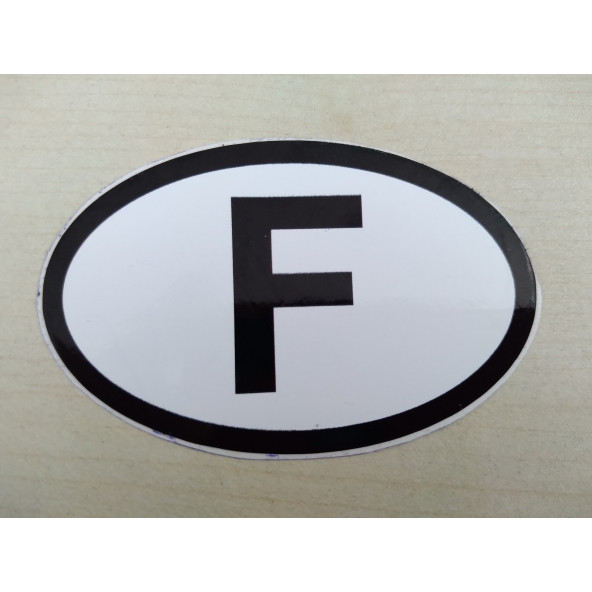 F LOGOSU STİCKER 7,5x5cm - F ARMASI - FRANSA ARMASI - FRANSA LOGO - FRANSA ETİKETİ - FRANCE