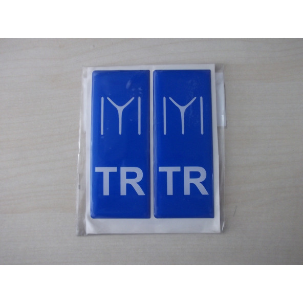 TR PLAKA STİCKER DAMLA 10x4cm (2 TANE FİYATI) IYI ARMASI -TR STİCKER - PLAKA ARMASI