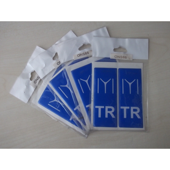 TR PLAKA STİCKER DAMLA 10x4cm (2 TANE FİYATI) IYI ARMASI -TR STİCKER - PLAKA ARMASI - 2
