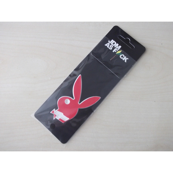 PLAYBOY LOGOSU 7x4,5cm KABARTMA SPORT ARMA KIRMIZI-BEYAZ (PLAYBOY ARMASI) PLAYBOY YAZISI - PLAYBOY LOGO