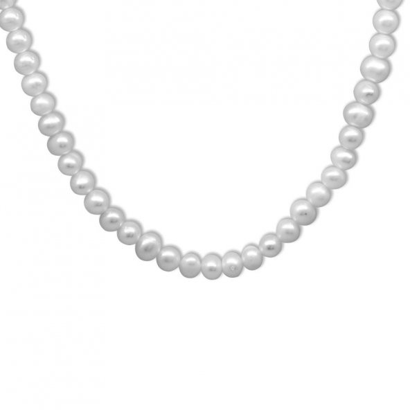 Nipora 925 Ayar Gümüş Mekanizmalı 60 cm Zarif Doğal İnci Bay Kolye - 3