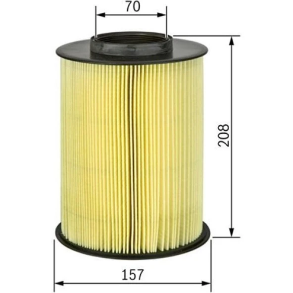 Bosch Hava Filtresi Cmax 07 Focus Iı-Iıı 04 1.6tdcı-1.8tdcı-2.0tdcı F0264000136-0986626809 Volvo S40 F026400492