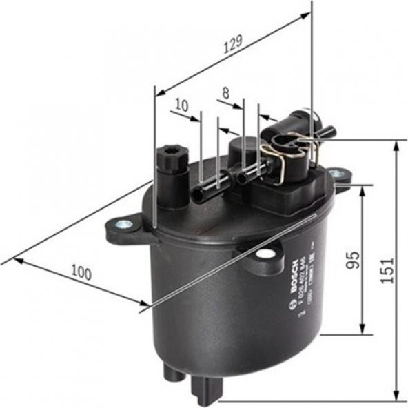 Bosch Yakıt Filtresi P407 06 P508 10 P607 06-10 C5 06 C8 06 Mondeo 10-15 S-Max 08-12 F026402846