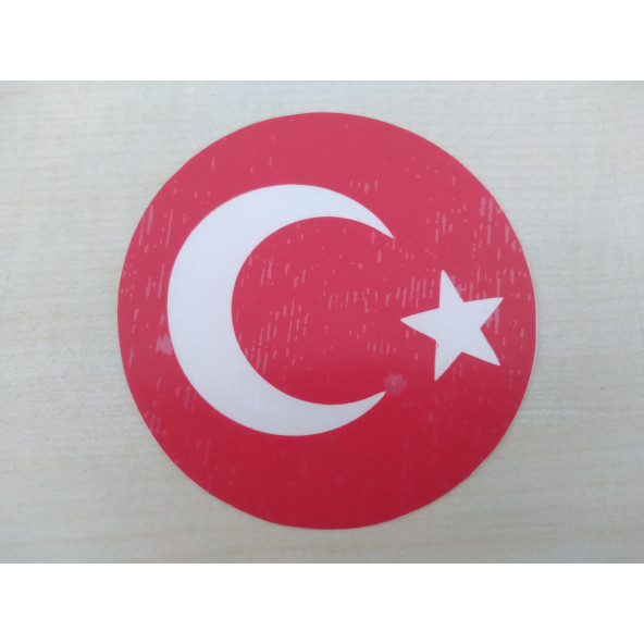 TÜRK BAYRAĞI STİCKER 9x9cm AY YILDIZ STİCKER - TÜRK BAYRAĞI ETİKETİ - TÜRK BAYRAĞI ÇIKARTMASI