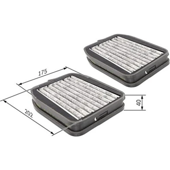Bosch Aktif Karbonlu Polen Filtresi 1987432512 ürün görseli 1