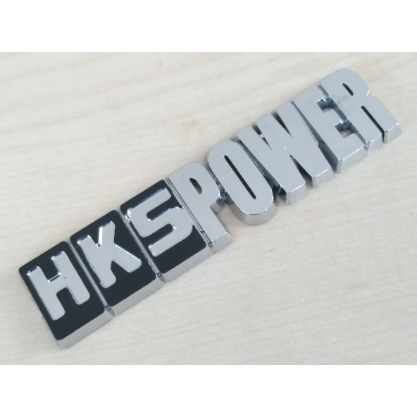 HKS POWER YAZISI 10,5x2,5cm KABARTMA SPORT ARMA SİYAH (HKS ARMASI) HKS LOGOSU