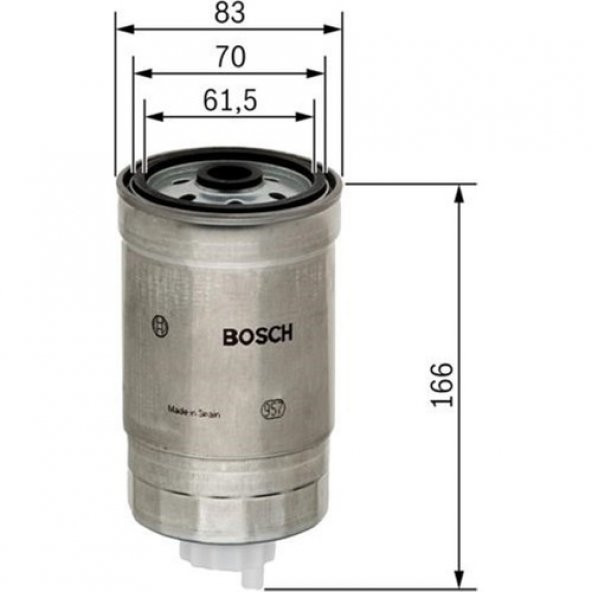 Bosch Yakıt Filtresi Fıat Multıpla 1.9jtd 01 Punto Iı 01-03 -Strada 00 Sorento 2.5crdi 02-06 WK854-1 1457434310