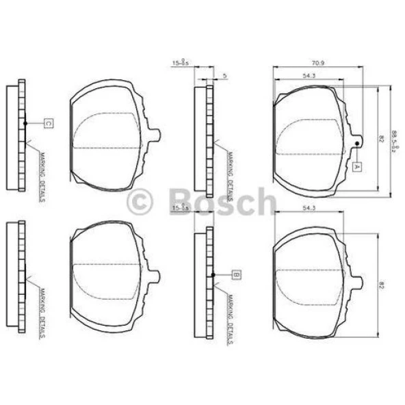 Bosch Fren Balatası Ön Wva 20364 Ford Transıt 2.5 P100 Yenı0986463641