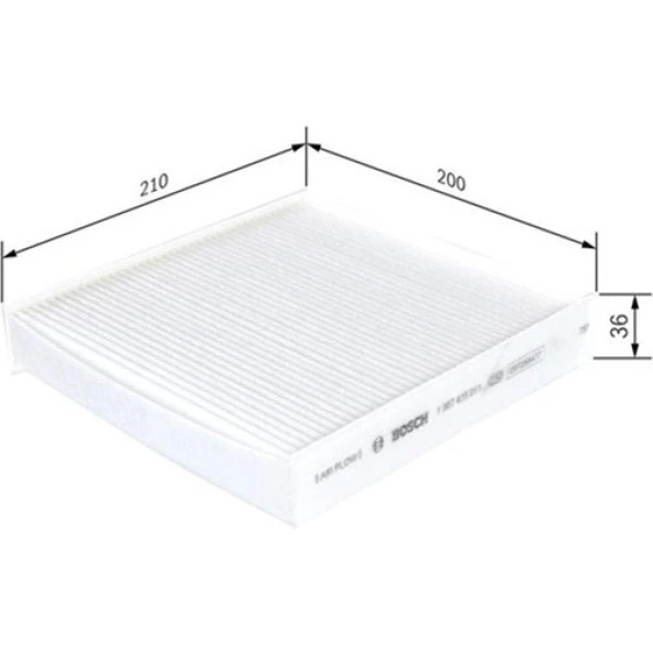 Bosch Polen Filtresi Clıo Iv-Symbol-Captur-Sandero-Logan 0.9 Tce-1.2 16V-1.5 Dci 12 1987435011 ürün görseli 1