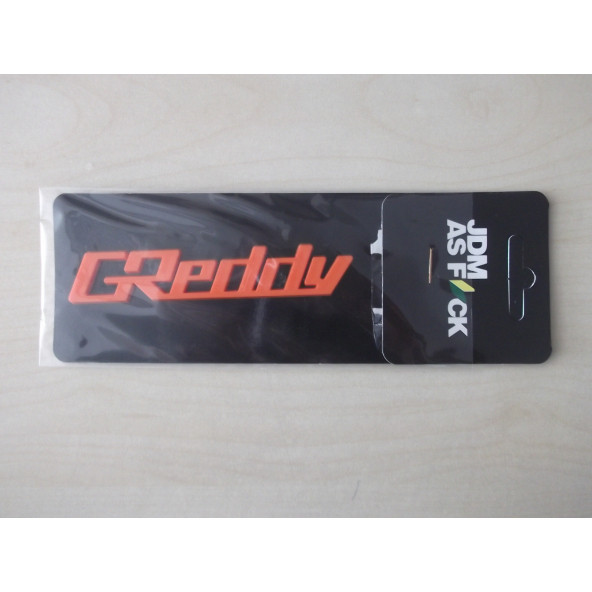 GREDDY YAZISI 10x2cm KABARTMA SPORT ARMA TURUNCU (GREDDY ARMASI) GREDDY LOGOSU ürün görseli