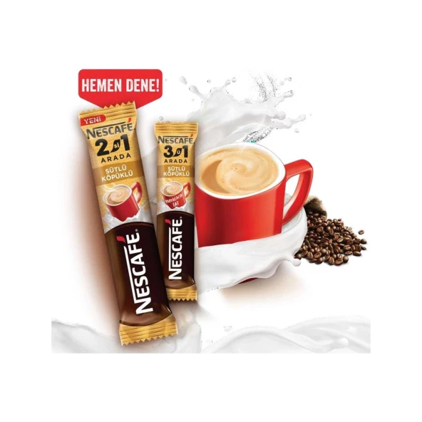 Nescafe 2si1 Arada Sütlü Köpüklü 10 Gram 48 Li Paket