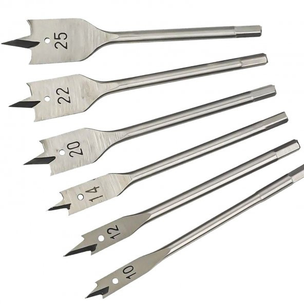 Yaprak Matkap Ucu Seti 6 Parça Tahta Ahşap Oyma Kelebek Set Ahşap Oyucu Set