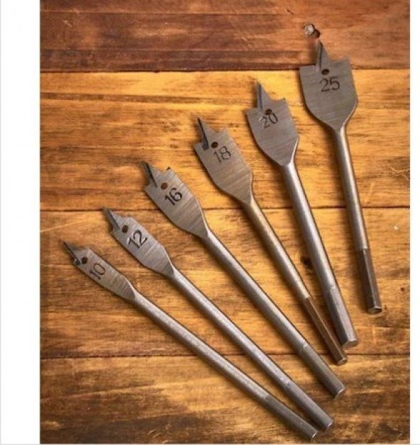 Yaprak Matkap Ucu Seti 6 Parça Tahta Ahşap Oyma Kelebek Set Ahşap Oyucu Set - 2