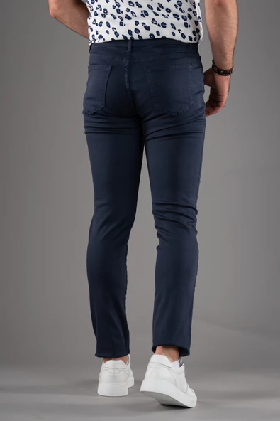 REGULAR FİT LİKRALI PAMUKLU ERKEK KOT PANTOLON - 10