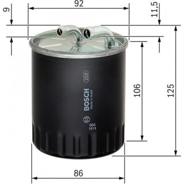 Bosch Yakıt Filtresi Mercedes W203 W204 W211 02-08 X204 X164 Sprınter 06 Vıano Vıto W164 W254 WK820 1457434437
