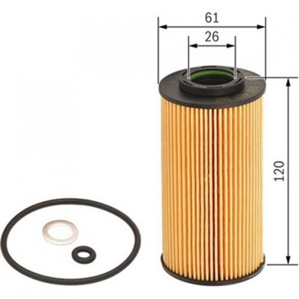 Bosch F026407062 Yağ Filtresi Accent Era-Getz 05 I10-I30 1.5crdi-Kıa Cerato-Cee D-Pıcanto 1.5crdi 09864B7027