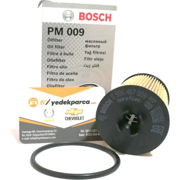 Bosch Opel Insignia (1.4 - 1.6 ) Benzinli Yağ Filtresi (Bosch)