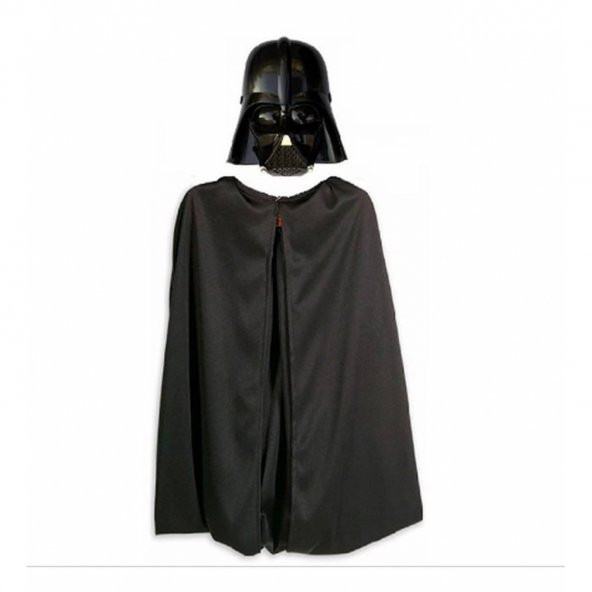 Star Wars Darth Vader Çocuk Pelerin + Pantolon + Maske 3 Parça Kostüm Set