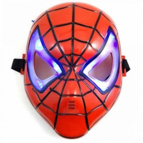 Kırmızı Renk Led Işıklı Spiderman Örümcek Adam Maskesi