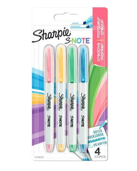 Sharpie Kreatif Marker Kesik Uç 4lü Kalem Seti 2138234